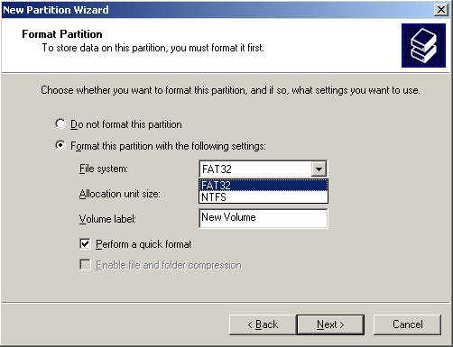New Partition Wizard