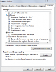 Internet Options Show Pictures Internet Options Show Pictures