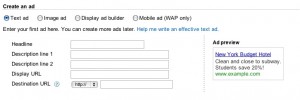 Create Adwords Ad