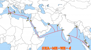 SEA ME WE 4 Route