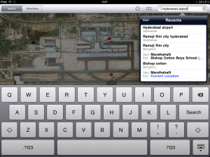 Search Location iPad Maps