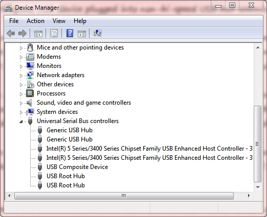 USB Device Manager Settings USB Device Manager Settings