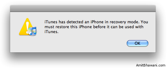 iTunes Detected iPhone Recovery Mode iTunes Detected iPhone Recovery Mode