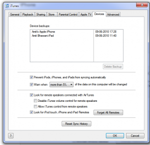 iTunes Devices Sync Automatically iTunes Devices Sync Automatically