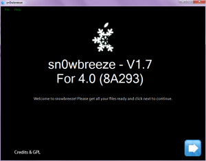 Snowbreeze ios4 iphone jailbreak