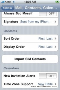 Apple iPhone Mail Contacts Calendar