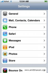 Apple iPhone Settings