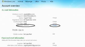 How to Change your Hotmail Password