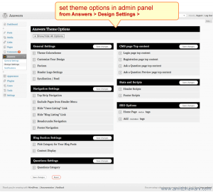 Answers Theme Options Panel Answers Theme Options Panel