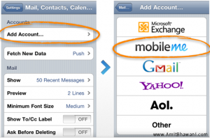 add mobileme account