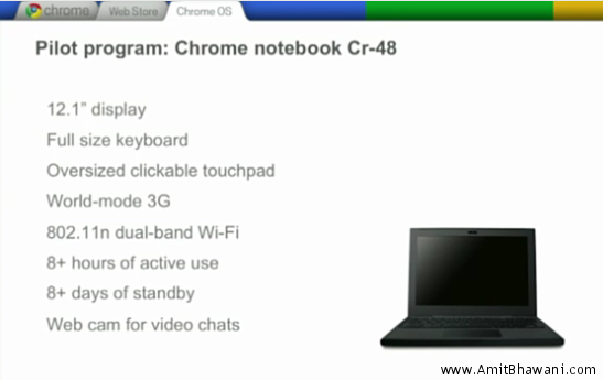 google chrome os notebook. Google Chrome OS based Cr-48