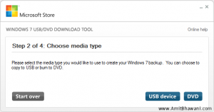 Windows USB DVD Choose Media Type