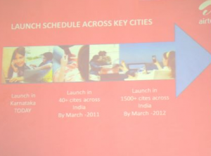 Launch schedule