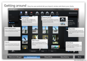 Bloggie Touch Software Interface